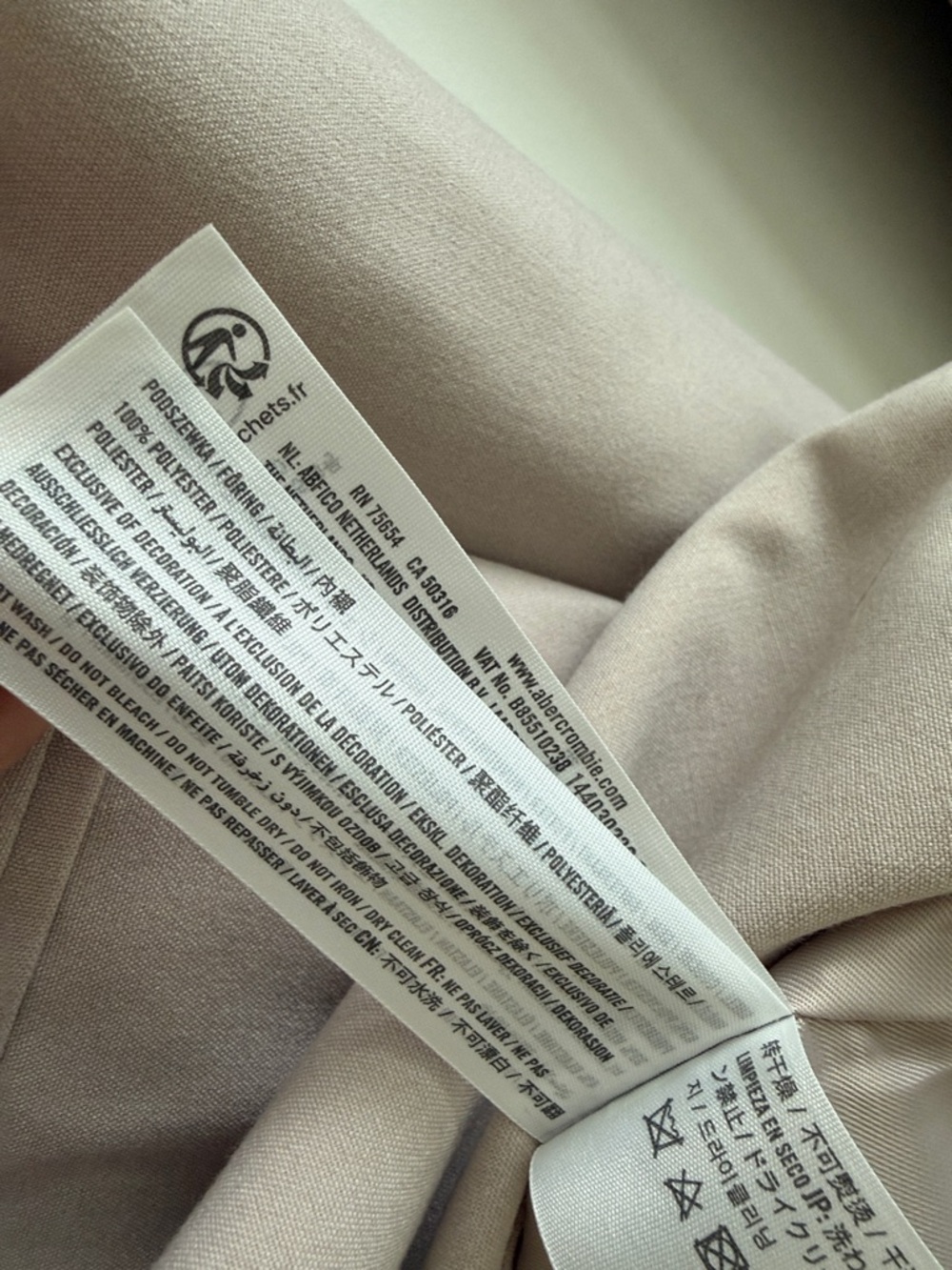 Abercrombie & Fitch Light Cream Single-Breasted Blazer - Picture 6 of 6